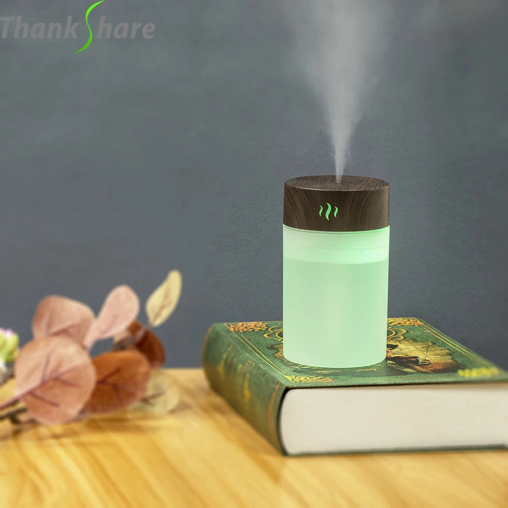 260ML USB Air Humidifier Essential Aroma Oil Diffuser Home Ultrasonic Wood Grain Humidificadores Mist Maker Perfume Umidificador