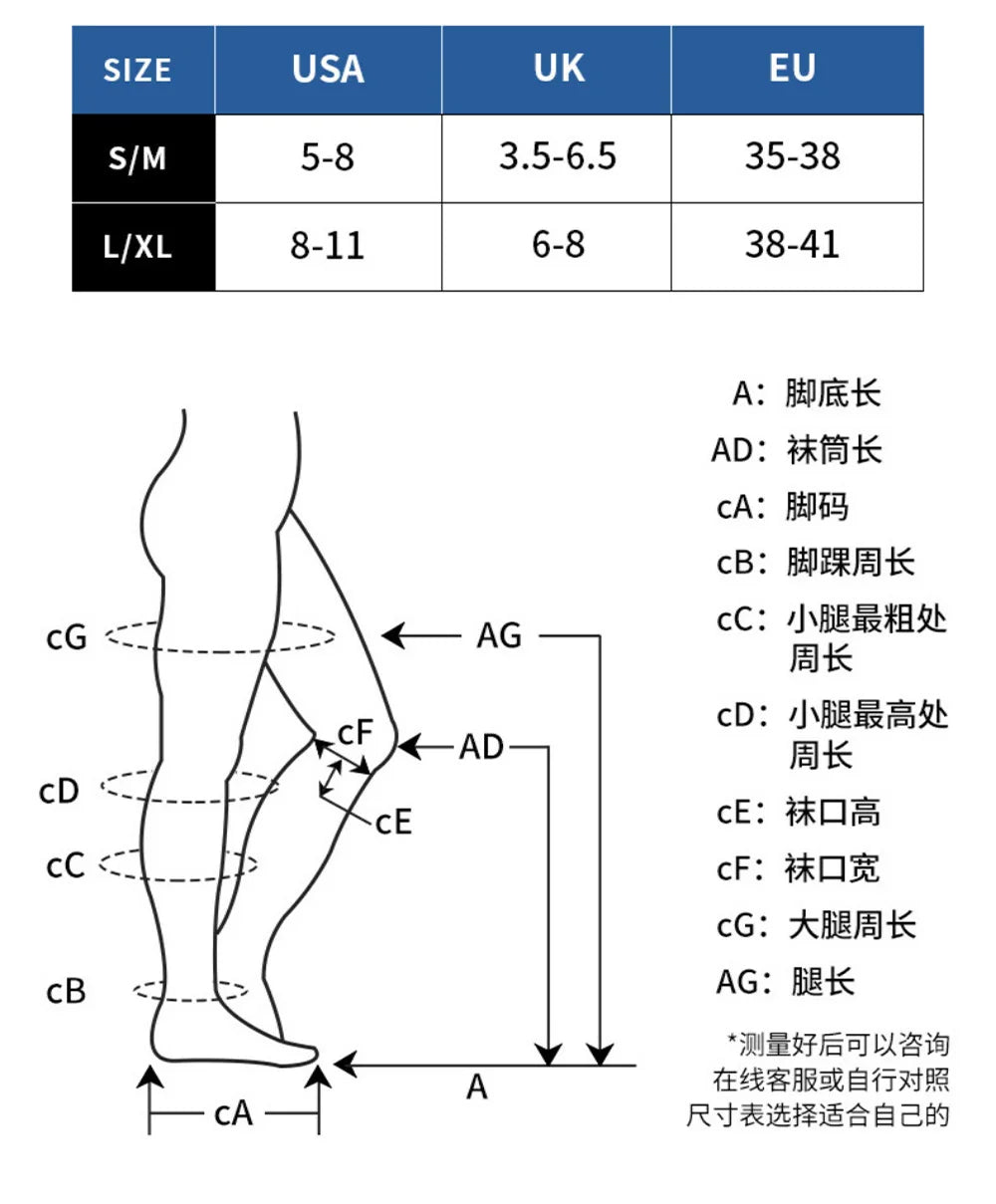 Compression Socks Sports Outdoor Running Jump Rope Yoga UNISEX Calf Pressure Socks Stockings Compress Nylon