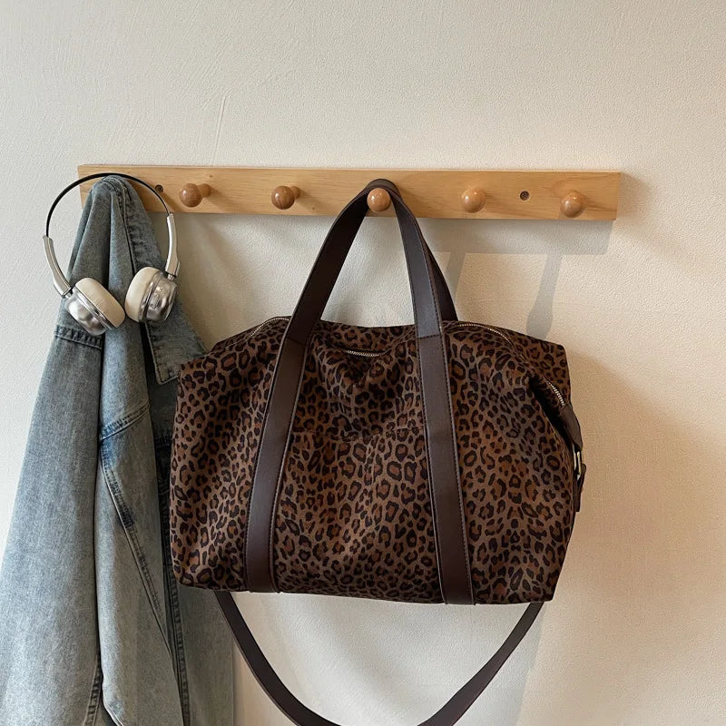 New handbag for womoen big totes Faux suede female Shoulder Crossbody Bags Large Capacity Travel Fitness bag brown bolsa