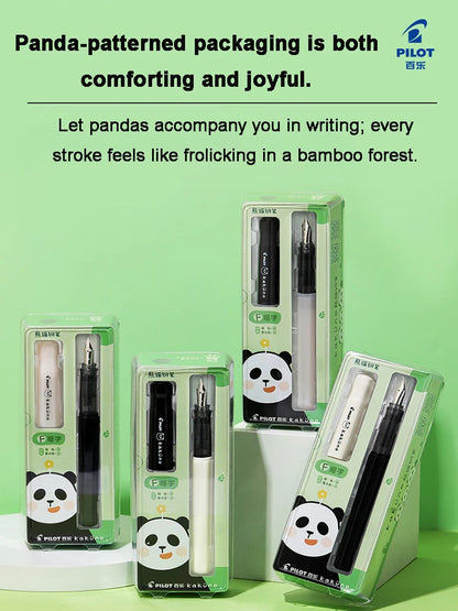 Pilot Japan Kakuno Fountain Pen Limited Cute Panda Nib Cap Smiley Face Pens Gift for Students Journaling Ins Healing Aesthetic