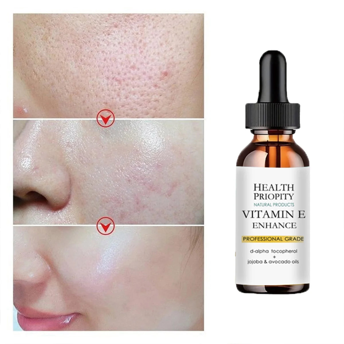 Face Essence Essential OilsVitamin E Skin Oil 100% Nature Face Serum Anti-Wrinkle Moisturizing Tight Whitening Skin Care Essence