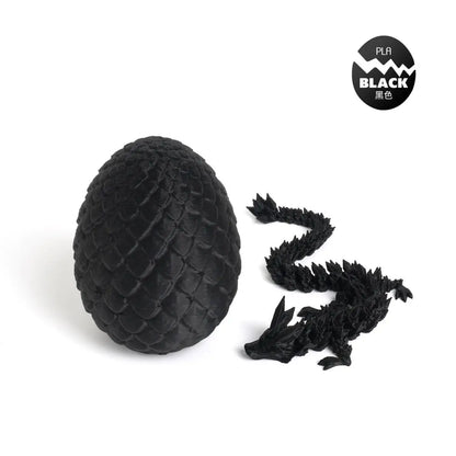 3D Printed Dragon - Full articulated Crystal Dragon with egg, Flexible Joints Home Decor executive Desk Toys, ideal for Stress R