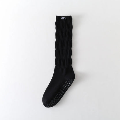 Yoga Socks Knitted Cotton Breathable Indoor Floor Dance Sports Socks Professional Silicone Anti-slip Gym Fitness Pilates Socks