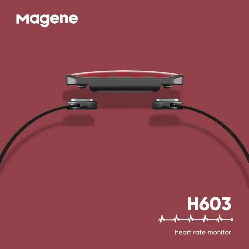 Magene H603 Heart Rate Monitor Split Chest Strap HRM Fitness Tracker Mover Bluetooth ANT Sensor Health App Compatible Zwift