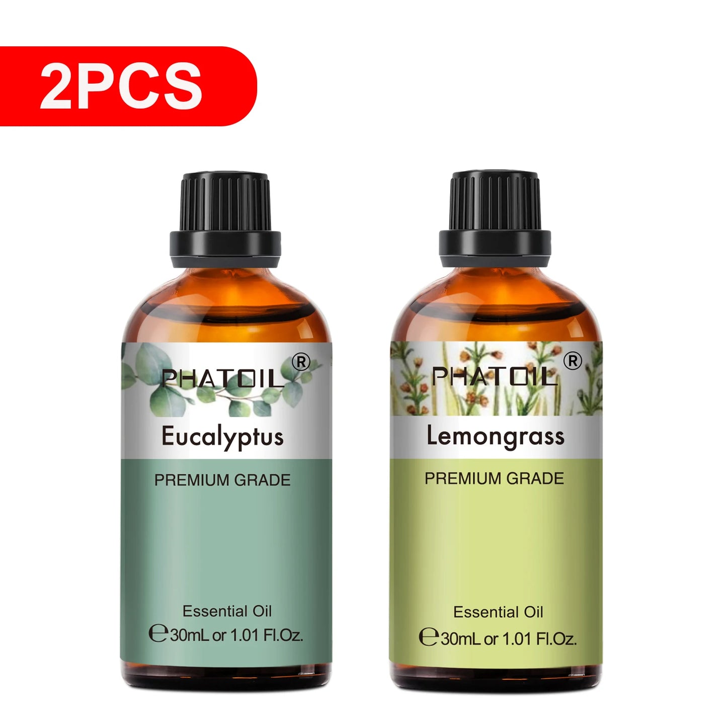 PHATOIL Reed Diffuser Essential Oil For Aromatherapy-30ml Lavender Lemon Eucalyptus Sweet Orange Sandalwood Aroma Essential Oils