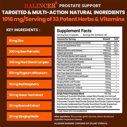 Saw Palm Supplement, Containing Antioxidant Vitamins, Supporting The Prostate, and Promoting Urinary System Health