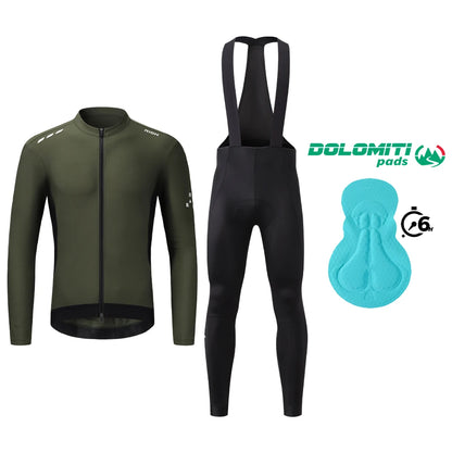 RION Cycling Sets Pro Bicycle Clothing Men Bike Pants Long Sleeves MTB Jerseys Men's Outfit Two Pieces Set Autumn Spring 15-25℃
