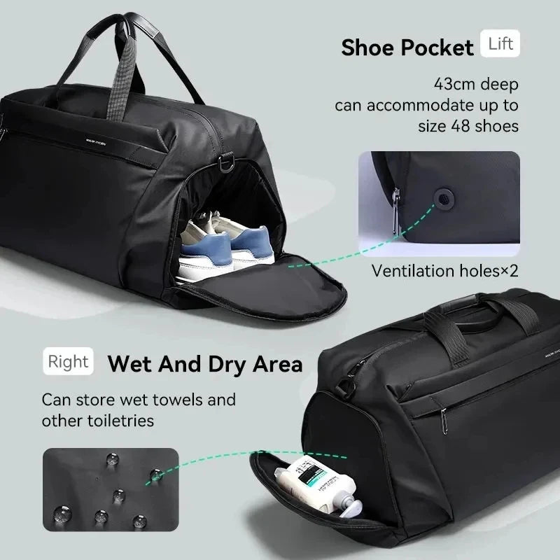 Mark Ryden  One Shoulder Cross Body Travel Bag Luggage Bag High-Capacity Sports Fitness Bag Fashion