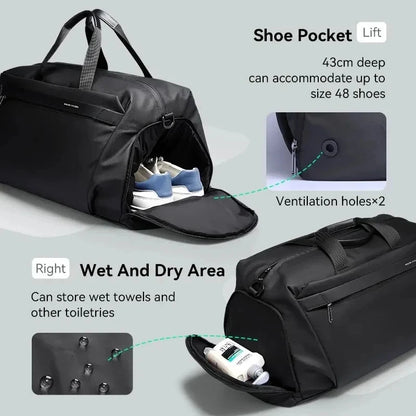 Mark Ryden  One Shoulder Cross Body Travel Bag Luggage Bag High-Capacity Sports Fitness Bag Fashion
