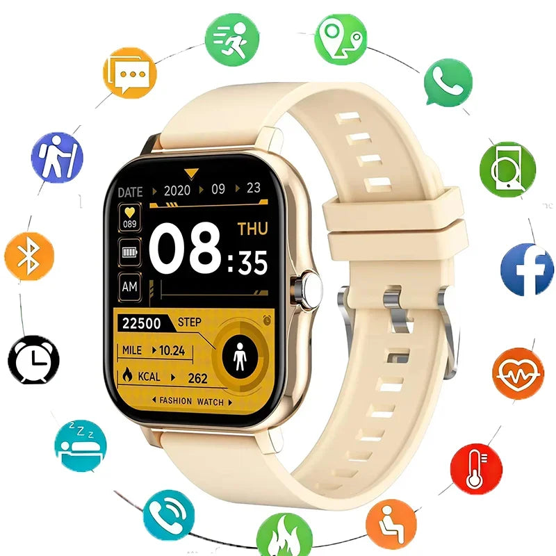 Lenovo 2026 New Smart Watch for Men Women Gift Sports Fitness Full Touch Screen Watch Bluetooth Call Digital Smartwatch