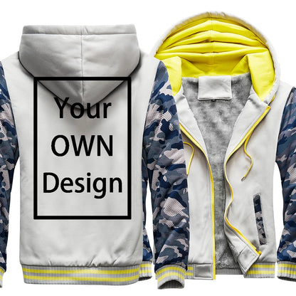 Your OWN Design Brand Logo/Picture Custom Men Women DIY Winter Thick Hoodies Sweatshirt Casual Hoody Clothes 24 Color Loose COAT