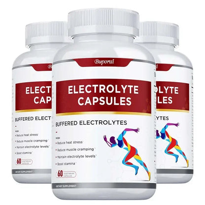 Electrolyte Capsules - Supports Electrolyte Balance, Relieves Stress, Supplements Sports Nutrition, Improves Endurance, Non-GMO