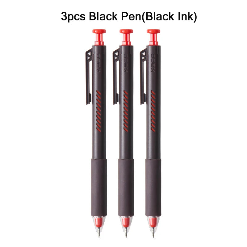 KACO ON ZERO Shake Gel Pen,0.5mm Black Retractable Refillable Ink Pen Smooth Writing ST Nib For Homework,Exam,Signing,Journaling