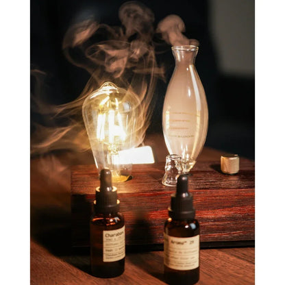 Waterless Pure Essential Oil Diffuser Nebulizer Aromatherapy Diffuser Electric Wooden Glass Home Aroma Essential Diffusers