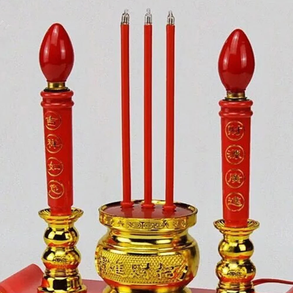 15pcs Electronic Incense Sticks For Electric Incense Burner Compact Portable Home Office Yoga Room Decor Altar Supplies Led