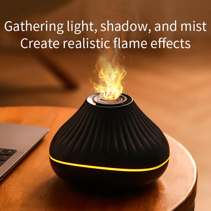 Volcanic Lava Crack Aromatherapy Diffuser with Humidifier Night Light Essential Oil Functionality for Home Office and Car