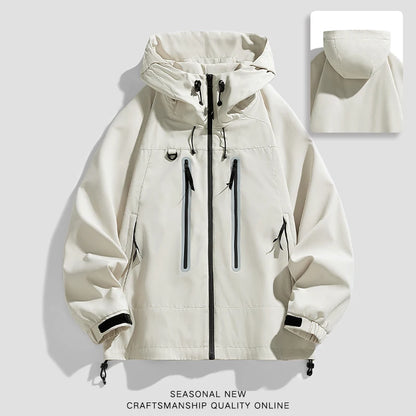 CHRLCK Unisex Hiking Jackets Waterproof Reflective Windbreaker Men Outdoor Camping Trekking Fishing Jacket Windproof Coat Women