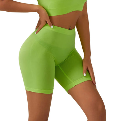 1pcs Women's Seamless Elastic Fitted Shorts High-Waist Arm-Raising Sports Breathable Safety Panties Female Fitness Yoga Pants