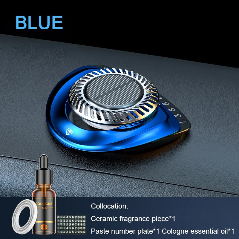 Solar Multifunction Rotary Aromatherapy Automatic Rotation To Diffuse Incense Ceramic Frafrant Flakes Essential Oil Fragrance