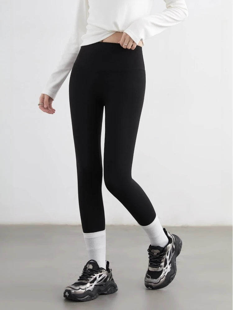 CHIC VEN Women Leggings Pants Solid High Waisted Stretch Yoga Pant Tights Fitness Elastic Running Sportswear Autumn Winter 2025