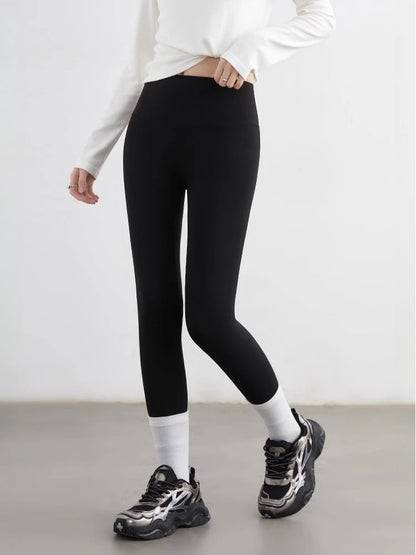 CHIC VEN Women Leggings Pants Solid High Waisted Stretch Yoga Pant Tights Fitness Elastic Running Sportswear Autumn Winter 2025