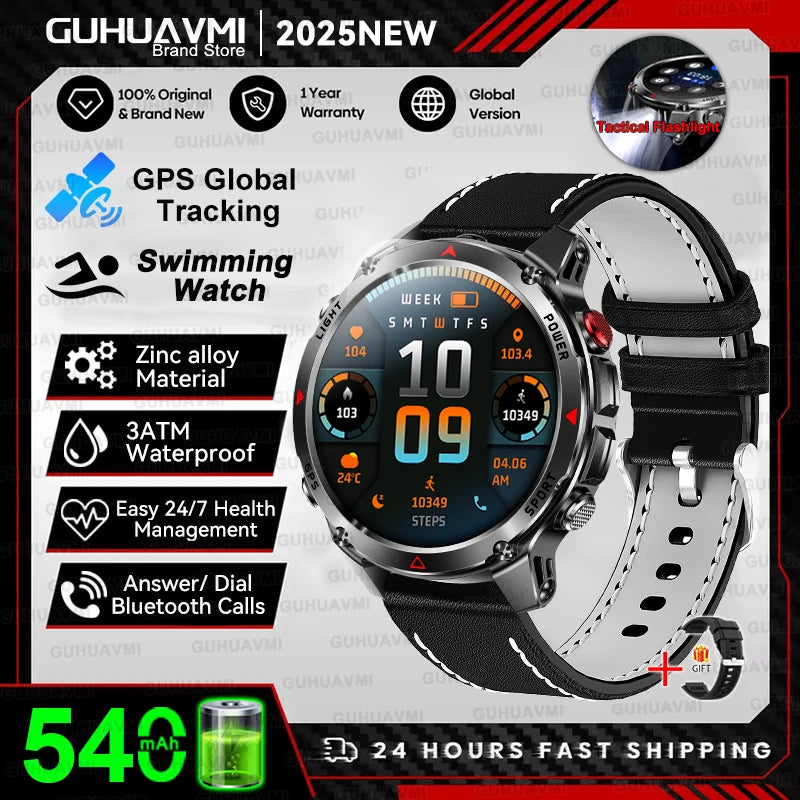 2025 New Women's Fashion Sports Smart Watch Built in GPS 3ATM Waterproof Bluetooth Call Health Monitoring Smartwatches For Women
