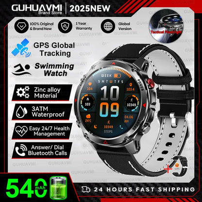 2025 New Women's Fashion Sports Smart Watch Built in GPS 3ATM Waterproof Bluetooth Call Health Monitoring Smartwatches For Women