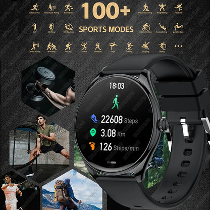 New Ultra Thin SmartWatch Men AMOLED 3D Screen Always Show Time Sports Fitness Waterproof Heart Rate Bluetooth Call Smartwatches