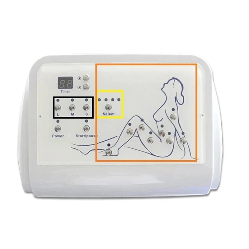 2026 Lymphatic Drainage Vacuum Pressotherapy Machine Air Wave Pressure Air Compression Waist Body Massager Leg Muscle Relaxation