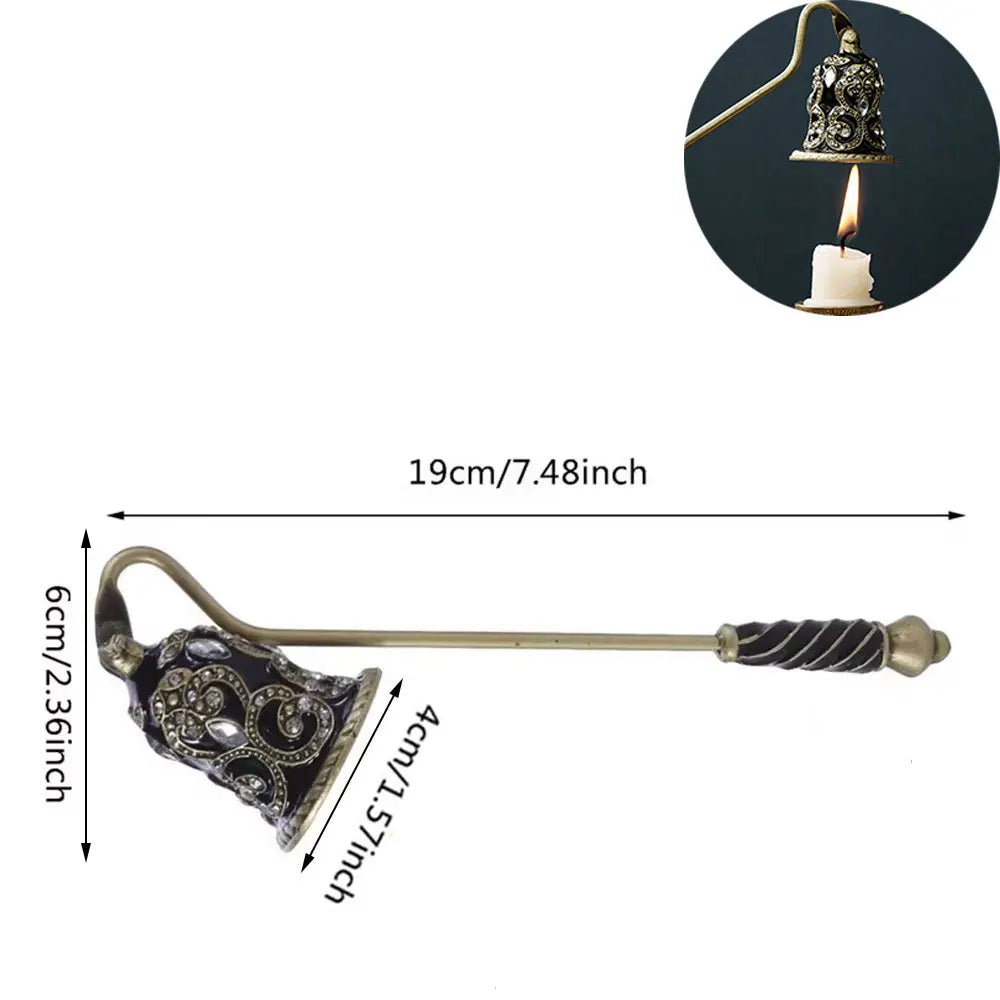 Luxury Scented Candle Care Accessory Metal Enamel Handle Flower Design DIY Aromatherapy Tools Candle Wick Snuffer Birthday Gifts