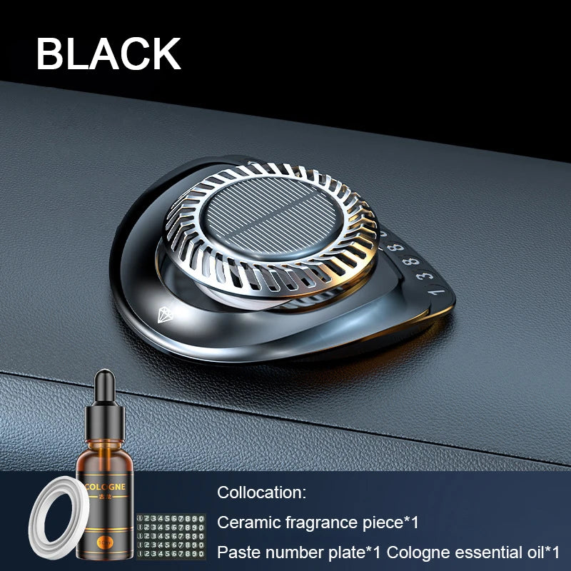 Solar Multifunction Rotary Aromatherapy Automatic Rotation To Diffuse Incense Ceramic Frafrant Flakes Essential Oil Fragrance