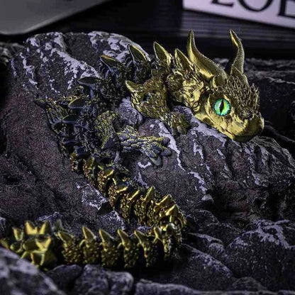 3D Printed Magic Dragon Movable Joint Fidget Toy Rotatable Articulated Home Office Desktop Ornament Adults Kid Toys Crafts Gifts