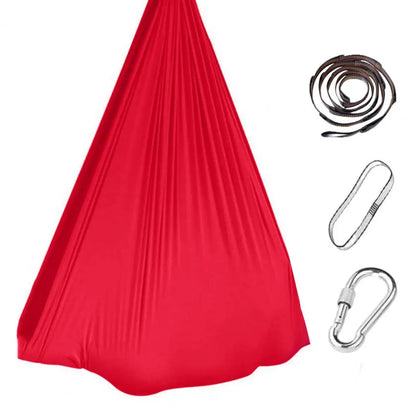 1.5mX2.8m Aerial Yoga Hammock Elastic Silk Yoga Flying Swing for Anti-Gravity Body Building Pilates Infoor Outdoor Fitness