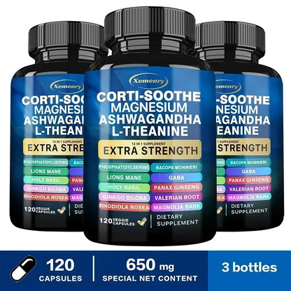 Corti-Soothe Supplement - Supports Adrenal Health, Regulates Cortisol, Promotes Relaxation, Increases Energy Levels, Gluten-free