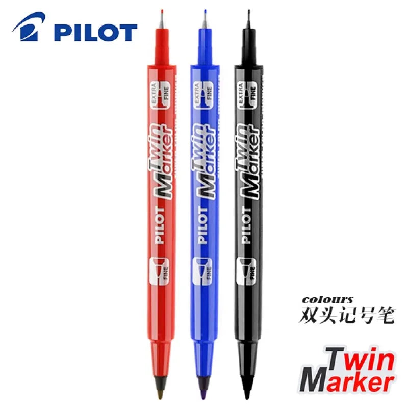 Pilot SCA-TM Dual-Tip Marker,Water-Based Vibrant Quick-Drying Twin-Tip Permanent Ink Pens for Journaling,Scrapbooking&DIY Crafts