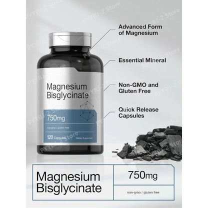 Quercetin Capsule-Magnesium Bisglycinate  Dietary Supplement Non-GMO Daily Health Supplements 750mg | 120 Capsules