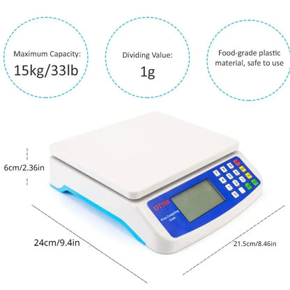 30kg/1G Precision Digital Scale Electronic Balance Weight Scale LCD Display Weight Scale Accuracy Weight Balance Food Scales