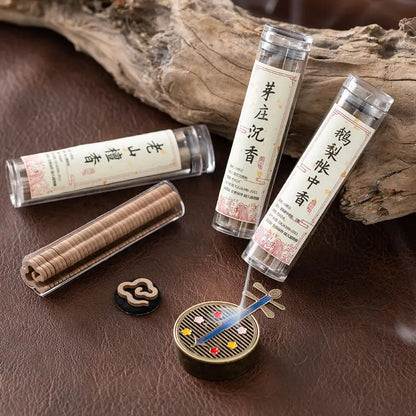 XiaoXiangyun Incense Coil Long-lasting Fragrance Meditation Incense Coil Pure Natural Coil Incense Mini Incense Burner Incense