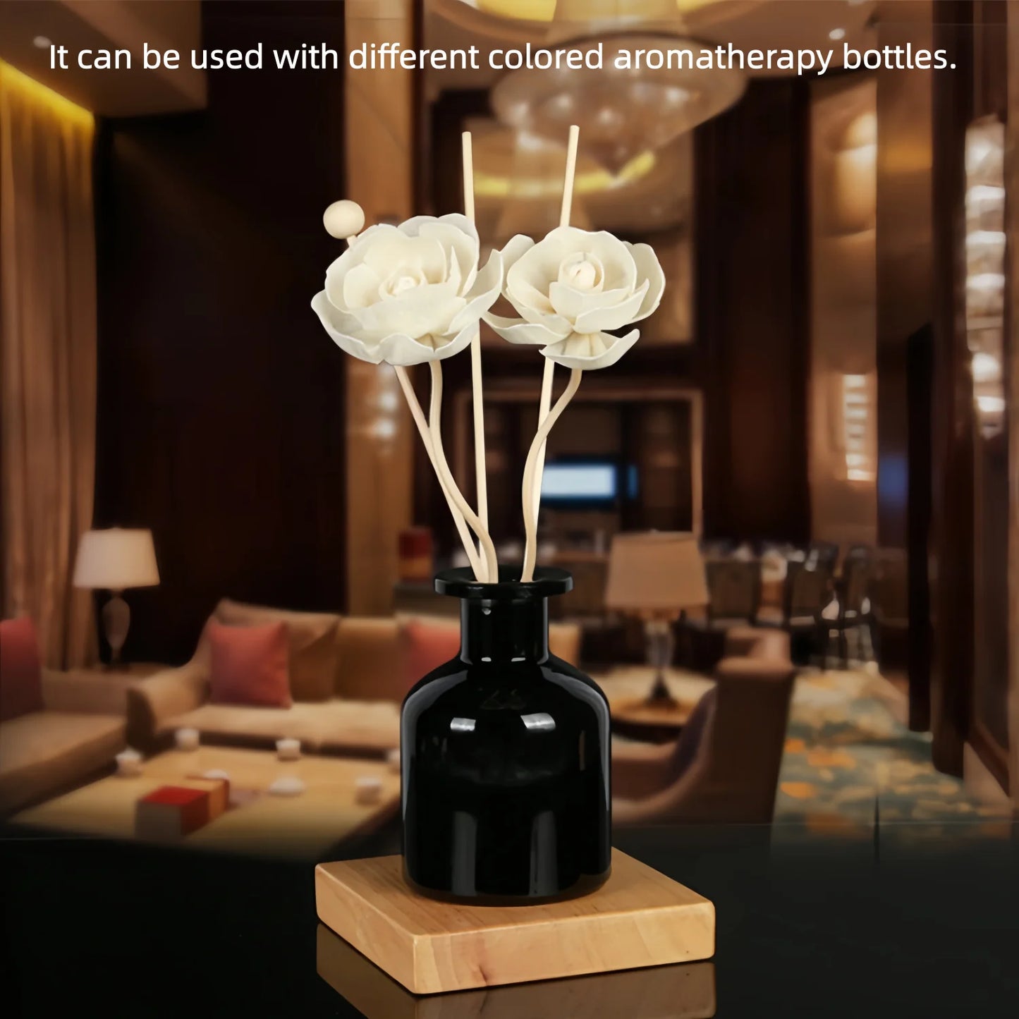 Natural Tongcao Diffuser Flowers 20cm 4 Pieces Rattan Diffuser Sticks for Aromatherapy Bottles Replacement Diffuser Sticks Aromatherapy Decorative Flowers for Essential Oil Bottles Home Decoration