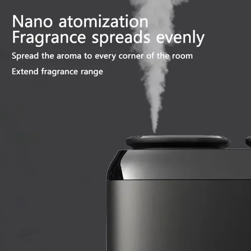 Rechargeable Aroma Diffuser Bluetooth Waterless Essential Oil Diffuser Home Freshener Device Double Head Aromatherapy Diffuser