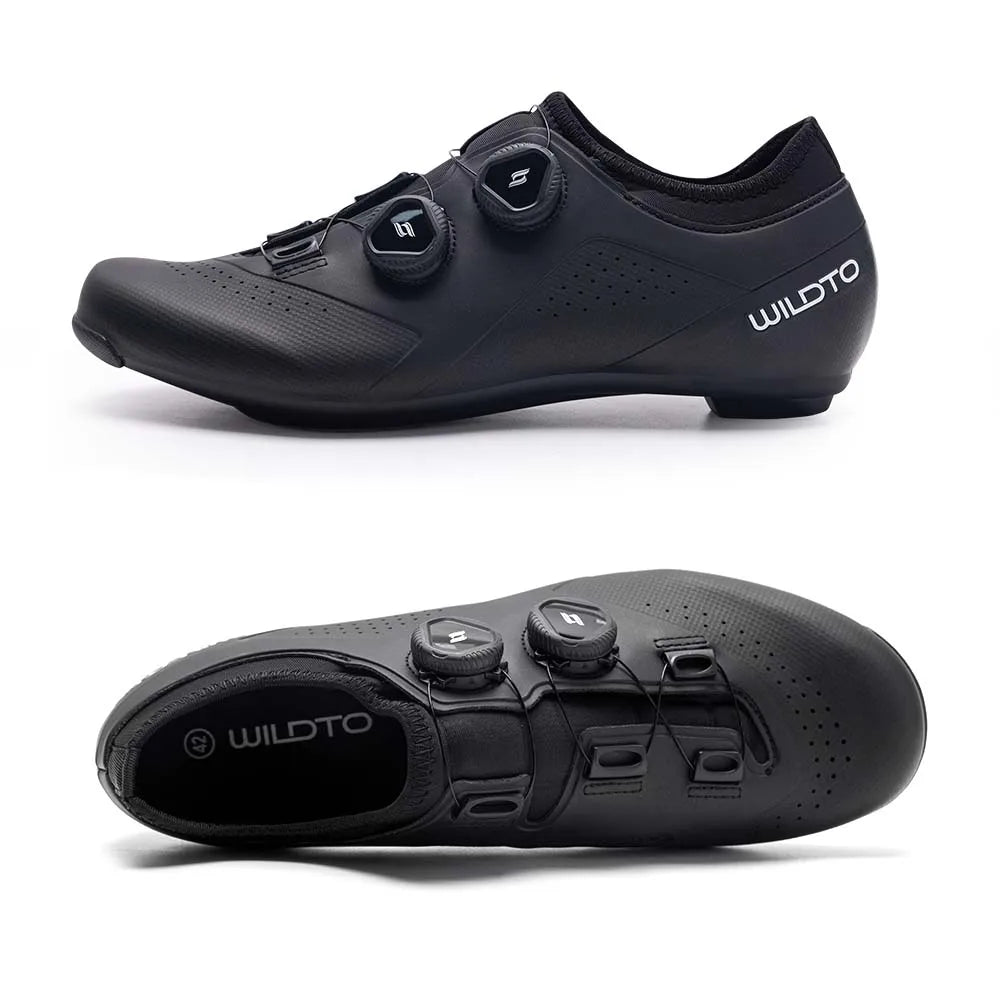 WILDTO Glass Fiber Cycling Shoes Outdoor Hardness9 Wear Resistant Road Riding Sneakers Unisex Adjustable Pro Racing Bicyle Shoes