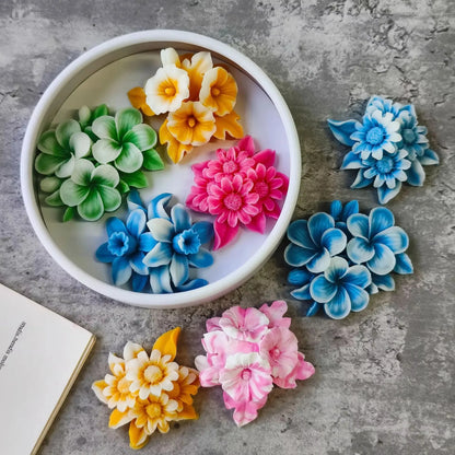 DIY Aromatherapy Candles Diffuser Stones Plaster Handmade Soap Petal Resin Crafts And Home Decoration Flower Silicone Mold For