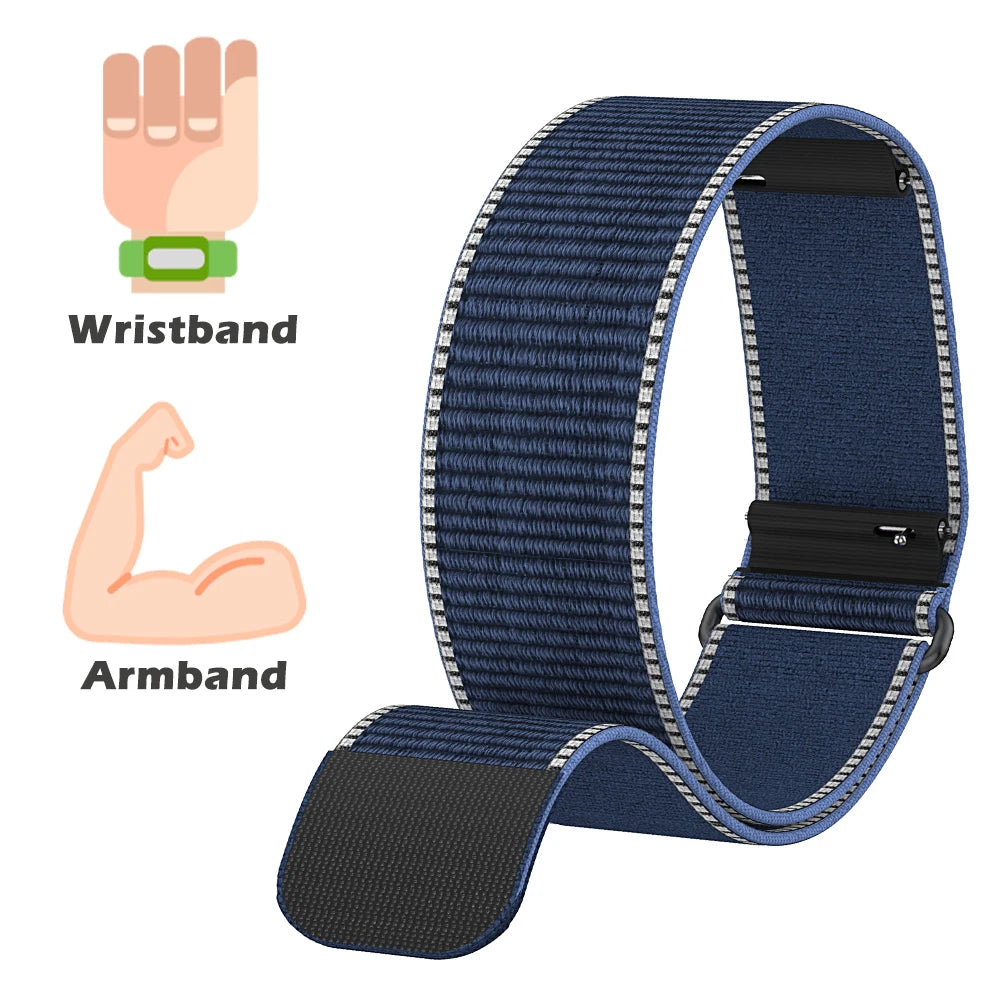 Nylon Replacement Band Compatible with Amazfit Helio Strap Adjustable Breathable Sport Wristband for Fitness Tracker Comfortable