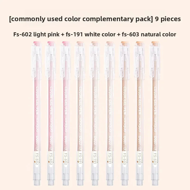 LANGUO Artistic Overlayable Skin Color Gel Pens High-Capacity Journaling for Drawing Replacement School Supplies Stationery