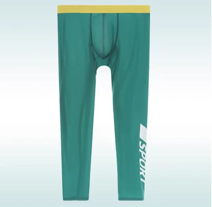 Ultra Thin See Through Men's Tight Fitness Running Sweatpants Leggings Plus Size Training Joggers Sweat Trousers
