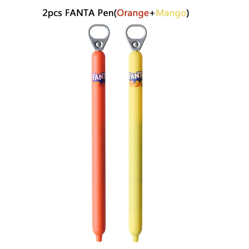 KACO Fanta/Coca-Cola Pull Tab Gel Pen,0.5mm Black Ink,Novelty Relieve pressure Writing Pen For Journaling,Office and School Use