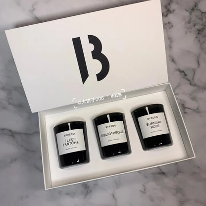 Bibliotheque Aromatherapy Candle Simple Design Burning Rose Home Decor Scented Candle Fleur Fantome Atmosphere Fragrance Gift