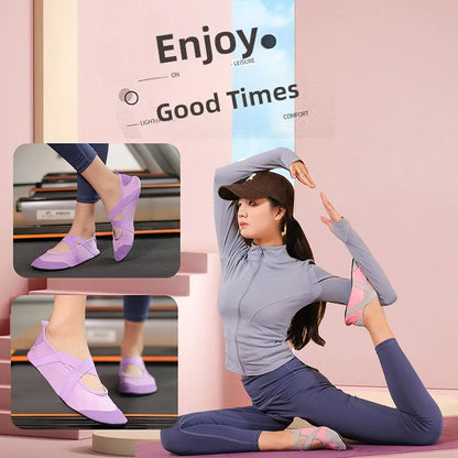 Women's Yoga Pilates Training Shoes Indoor Anti-Slip Home Beach Soft Bottom Jump Rope Sports Shoes Ballet Slippers