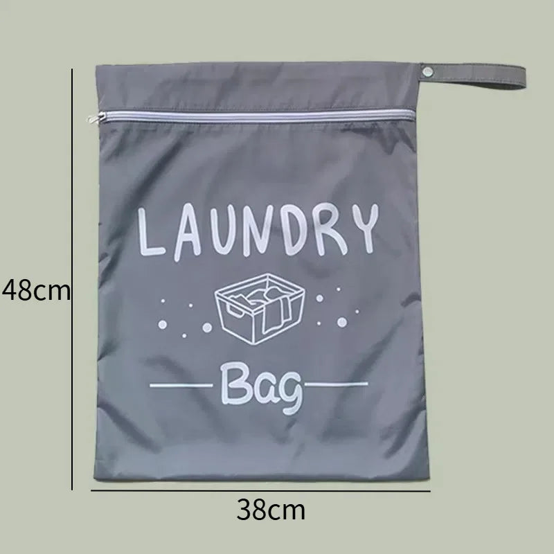 Travel Laundry Bags with Zip, Waterproof Laundry Bag Travel, Reusable Wet Bag with Zip, Waterproof Laundry Bag for Fitness