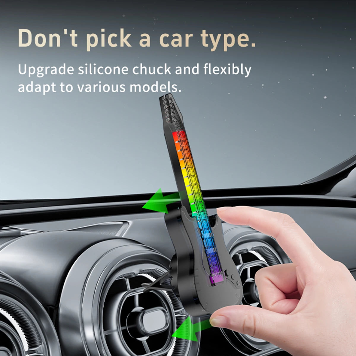 Creative Car Air Outlet Aromatherapy Guitar Pendant with Voice controlled Music Atmosphere Light Car perfume Decoration Cologne